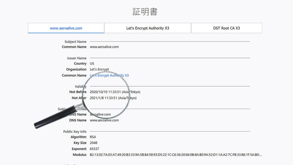 SSLサーバー証明書有効期限チェック